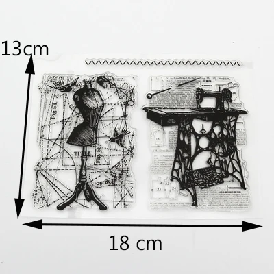 Швейные машины инструменты Дизайн одежды прозрачный силиконовый штамп, diy ручной работы скрапбук фотоальбом Декор студентов мягкие штампы - Цвет: 03