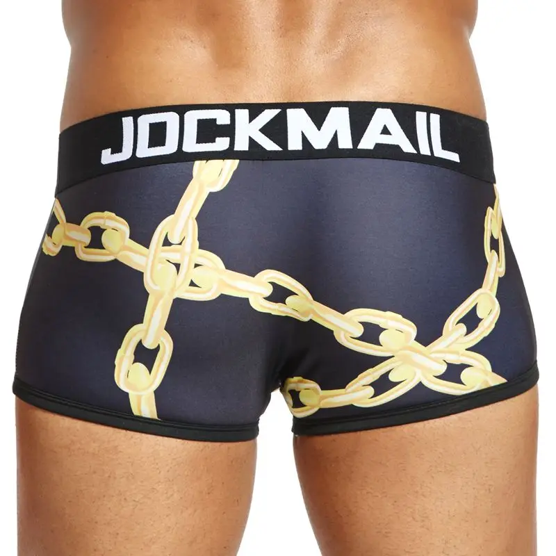 Бренд jockmail, сексуальное мужское нижнее бельё, мужские боксеры игривый печатных нижнее белье боксер самакуэка Мужские Трусы calzoncillos слипы, Лидер продаж