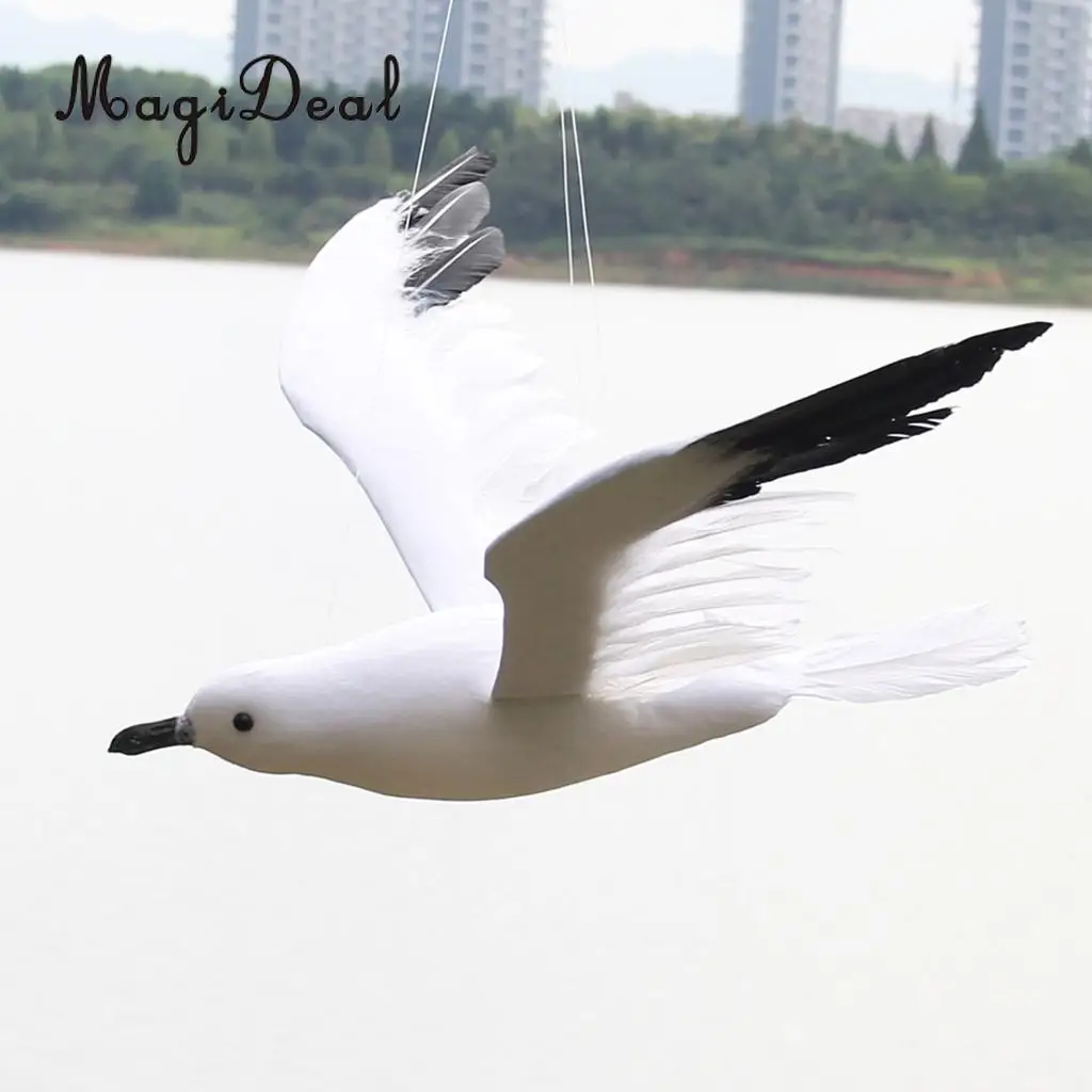 

MagiDeal Realistic Flying Seagull Bird Miniature Figurines Christmas Tree Hanging Decor Ornament Statue Home Decor Craft