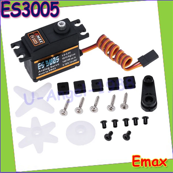 4set lot EMAX ES3005 Analog Metal Waterproof Servo with Gears 43g servo 13KG torque for font