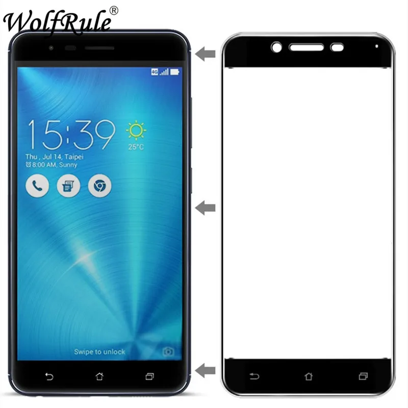 2 шт. защита для экрана ASUS ZenFone 3 Max ZC553KL Стекло 9H закаленное стекло полное покрытие