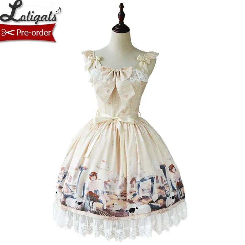

Afternoon of the Herdsman ~ Sweet Printed Lolita JSK Dress by Magic Tea Party ~ Pre-order