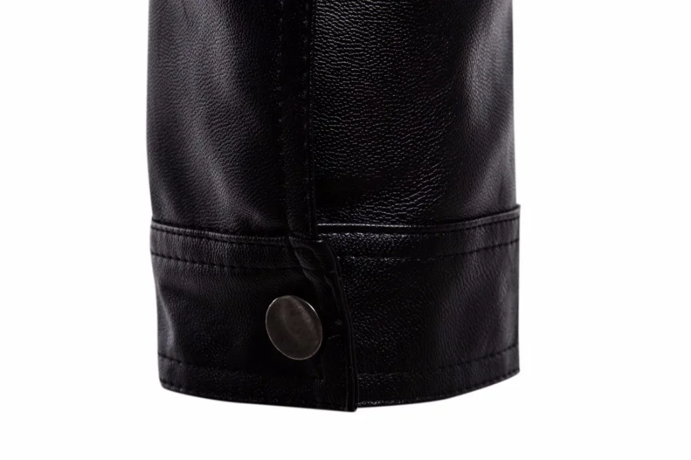 Черные кожаные куртки мужские пальто осень зима повседневные однотонные мотоциклетные куртки на молнии стоячий воротник искусственная кожа пальто мужская куртка