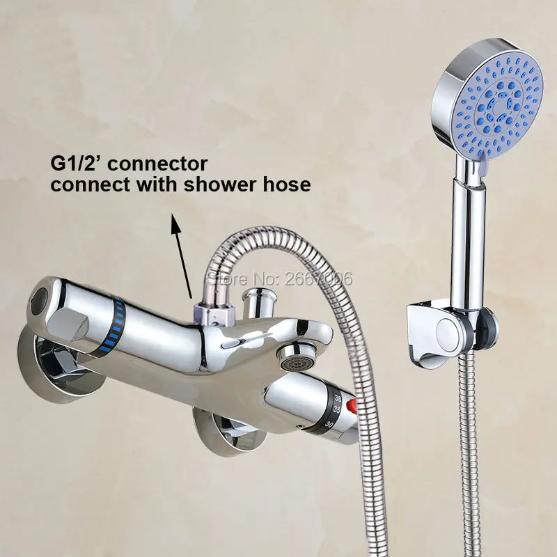 Free shipping High Quality Handle temperature controlled shower faucet