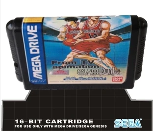 

From TV Animation Slam Dunk - 16 bit MD Games Cartridge For MegaDrive Genesis console