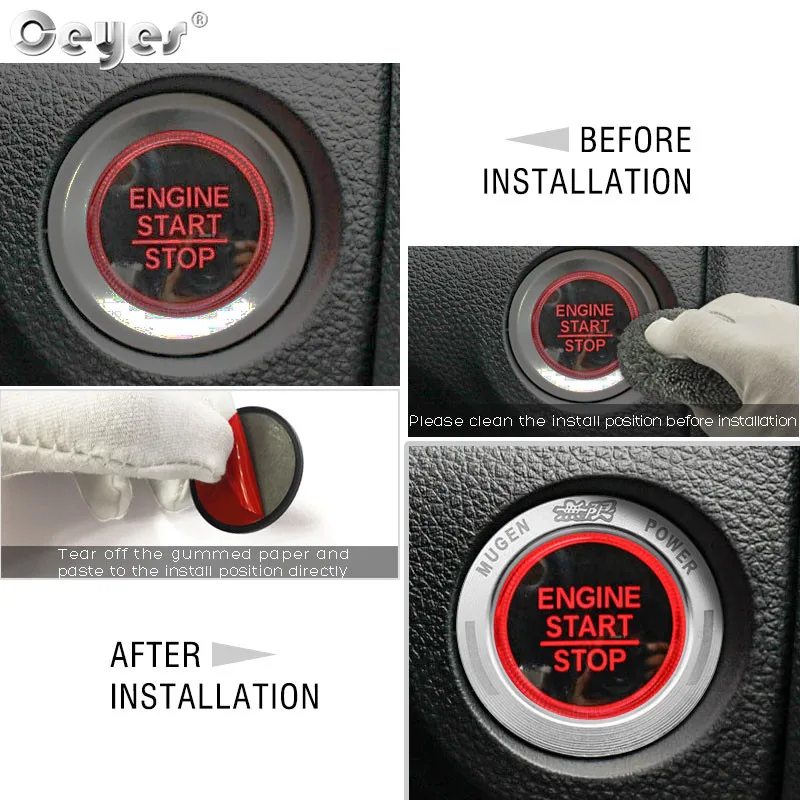 Car Start Engine Button Key Ring for CIVIC (30)