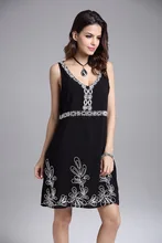 Embroidery Fashion Casual Black Women Dress Brand Quality Summer Style Tropical Vestido De Festa Summer Dress Femininas