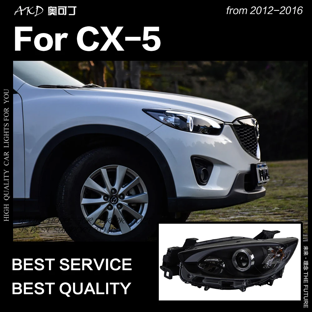  AKD Car Styling Head Lamp for Mazda CX-5 LED Headlight 2012-2016 Brand Eagle Eye Angel Eye LED DRL  - 32919732728
