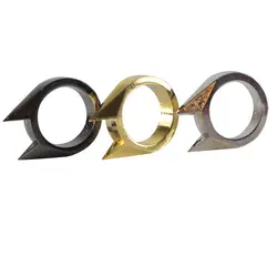 Самообороны палец кольца нержавеющая сталь цвет серебристый, золотой черный цвет EDC кольцо для женщин мужчин детская безопас