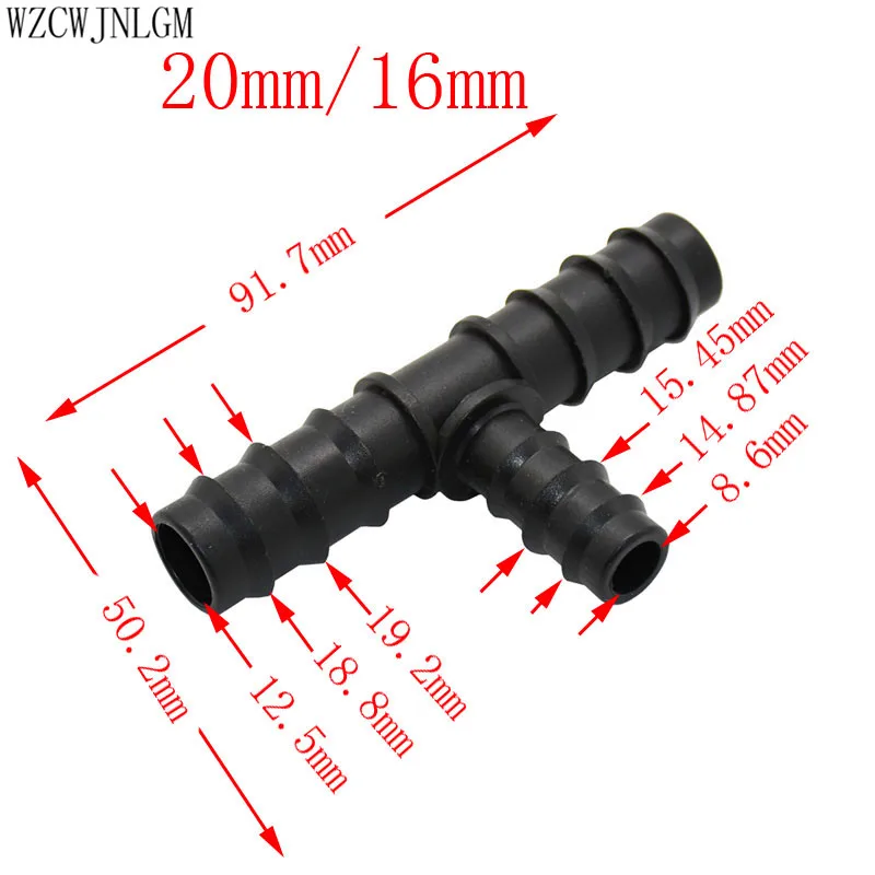 4 шт. переходник редуктор для полива сада на 16 мм с колючей тройкой|barbed tee connectors|barb