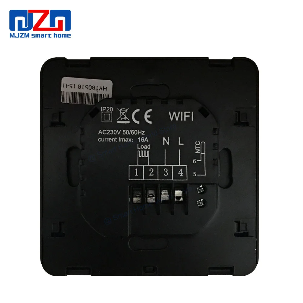 MJZM 16A08-1-WiFi термостат для теплого электрического подпольного отопления Alexa Голосовое управление Внутренний воздушный WiFi Термостат Регулятор