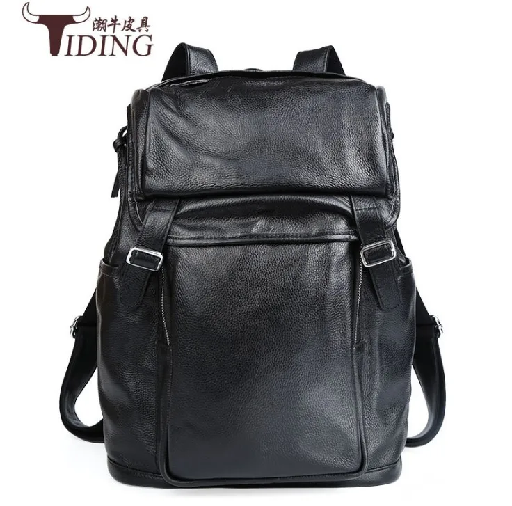 

Genuine Leather Men Backpack 2017 new Large Capacity Man Travel Bags High Quality Trendy Business Bag For Man Leisure Laptop Bag