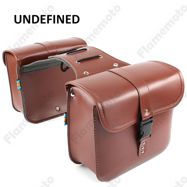 Universal Especially Motorbike Accessories Side Saddle Bag Tool Universal Especially Motorbike Accessories Side Saddle Bag Tool Luggage Pannier Brown Pu Leather Motorcycle Undefined