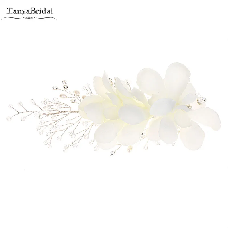 Белые цветы для волос, яркие сказочные богемные Свадебные прически, gelin tac aksesuarlar DH001
