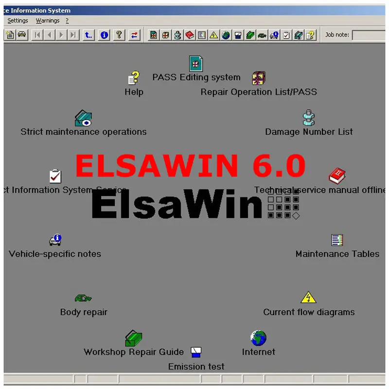 2019 новейшее программное обеспечение для ремонта автомобиля ElsaWin 6 0 работает Φ 5 3