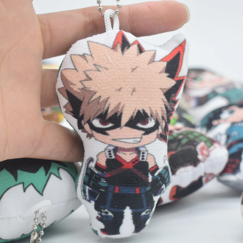 10 см мультяшная плюшевая игрушка My Hero academic брелок шото Тодороки Midoriya Izuku Bakugou Katsuki