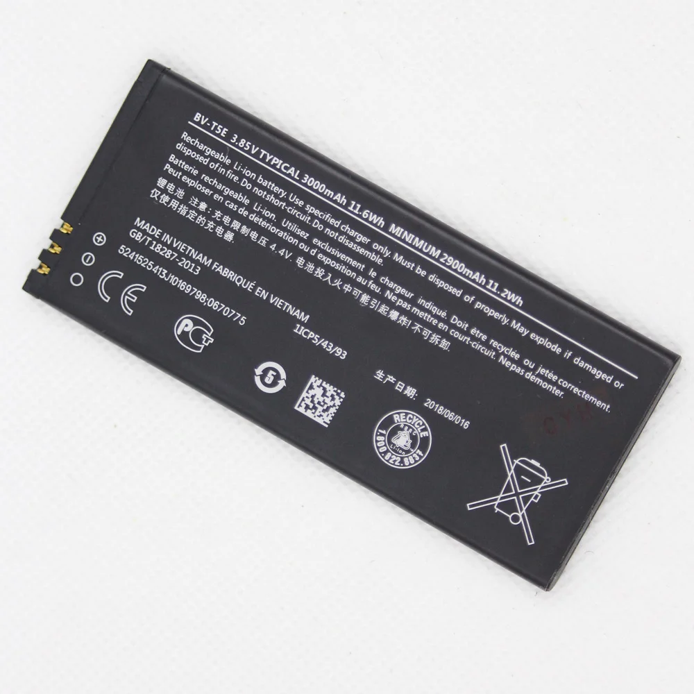 20 шт./лот 3000 мАч/11.6Wh 3 8 V BV T5E запасная батарея для Nokia Microsoft Lumia 950 RM 1106 1104 110 МПЮП
