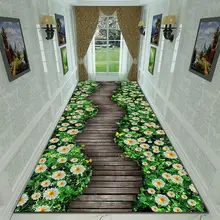 TPFOCUS 80 см Современный Коврик противоскользящий мягкий зеленый прямоугольник с растительным принтом нескользящий коврик для спальни гостиной стол Кухня 1 шт