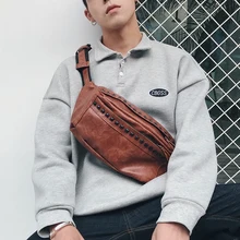 Новая модная Мужская поясная сумка с заклепками водонепроницаемые поясные сумки Бум сумка Повседневная Ретро поясная сумка