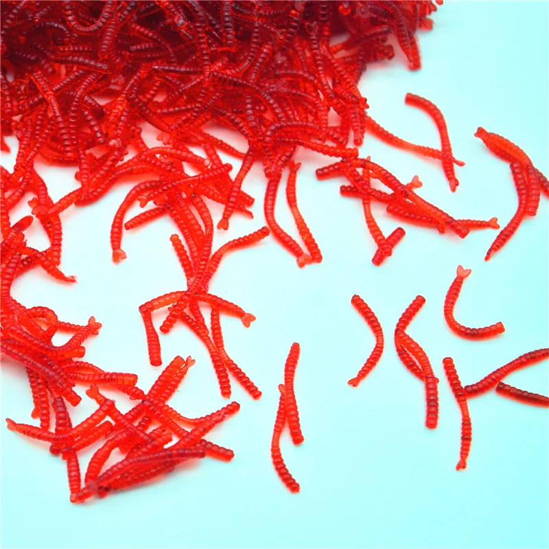 50 pcs lot Bloodworm font b Lure b font with Smell Attractive font b Fishing b