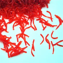 50 pcs lot about 2 cm Bloodworm Lure with Smell Attractive Fishing Tackle Accessory Crap Bait