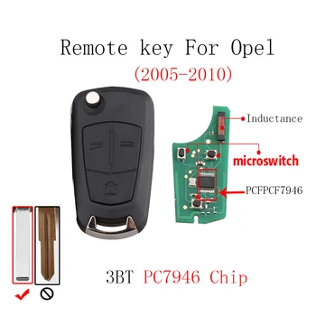 

GORBIN 3 Buttons Car Remote key for Vauxhall Opel Vectra C 2002-2008 Smart Car Key PCF7946 Chip Original keys