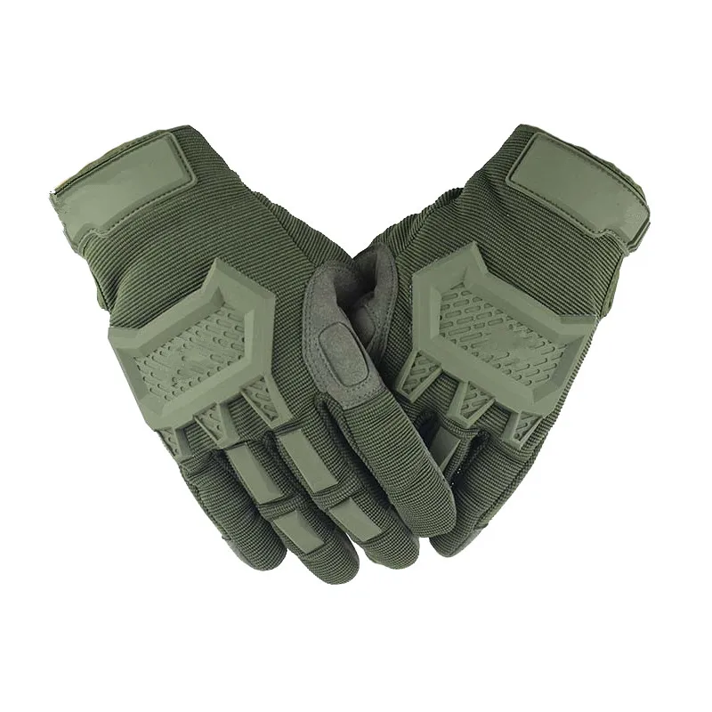 Страйкбол Пейнтбол Военные перчатки мужские армейские спецназ противоскользящие велосипедные полный палец перчатки для спортзала тактические перчатки для сенсорного экрана - Цвет: Army green
