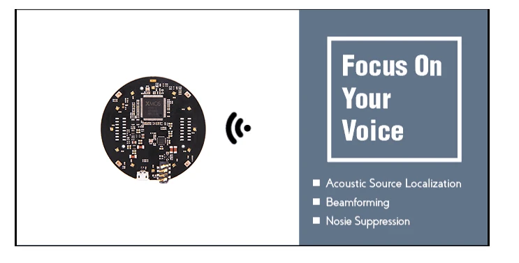 Respeaker Mic массив V2.0 дальняя микрофон AI робот Интеллектуальное распознавание речи модуль макетной платы