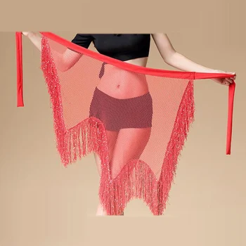 

New Belly Dance Hip Scarf - Hip Skirt Belly Dancing Belt Waist Chain Tassel Shawl Warps For Women/Girl Red White black