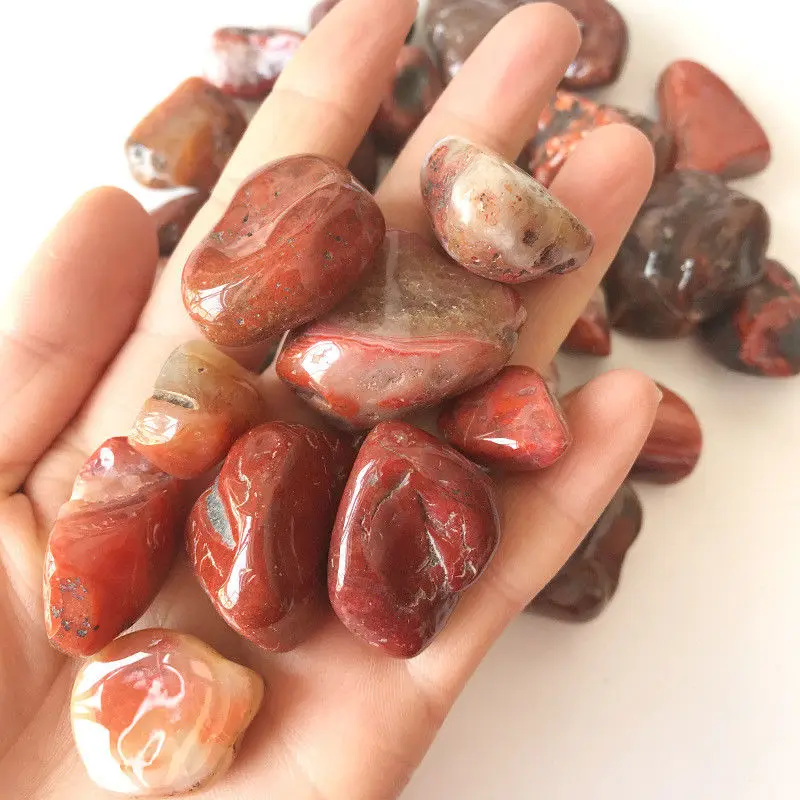 200g Natural Red Agate Quartz Raw Ore Crushed Gravel Crystal Stone Degaussing 