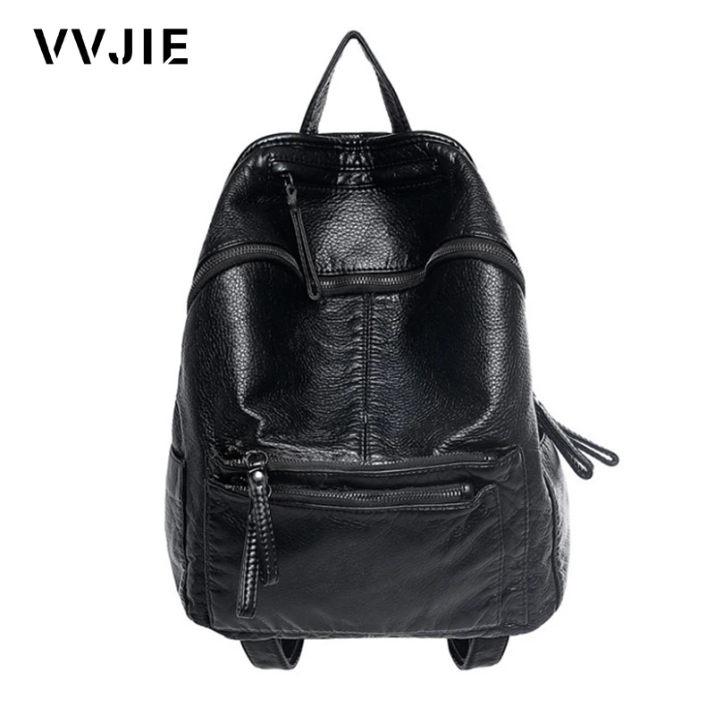 VVJIE Brand Leather Backpacks For Women Ladies Travel ...