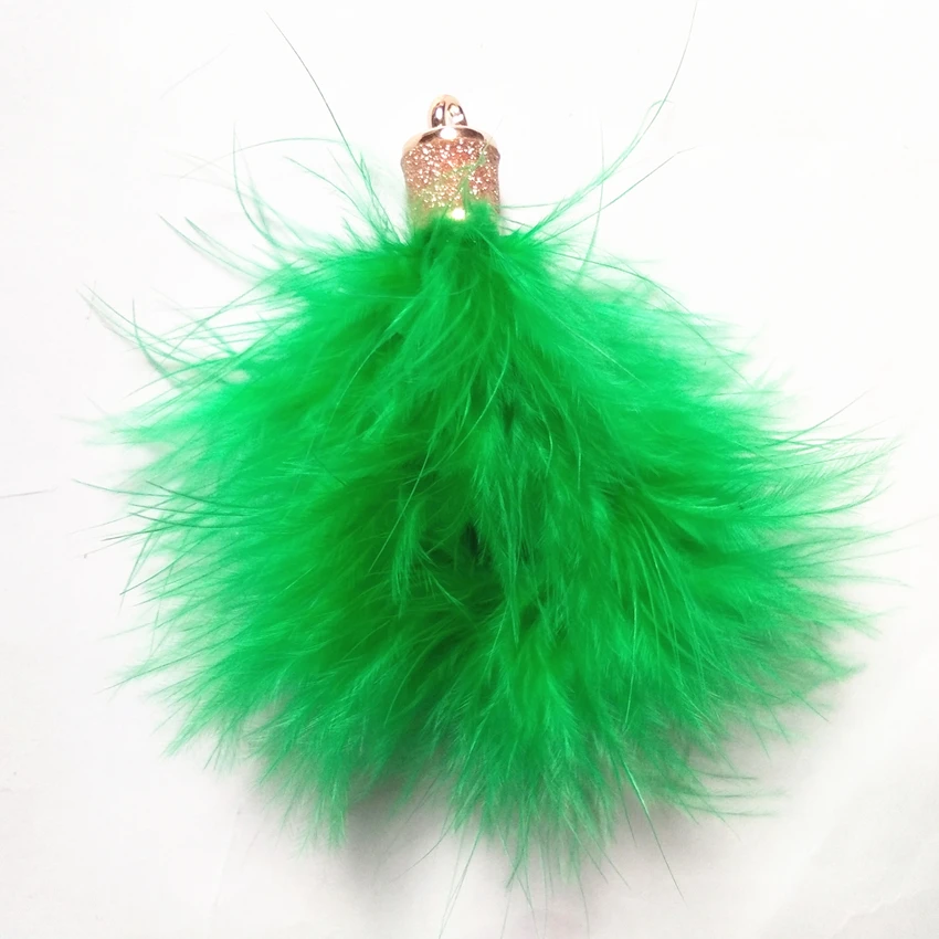 

12pcs/Lot Colorful Cute Feather Ring Pompon Pendant for Key Chain Bag Chain Curtain Tassel Decorative Accessories Handicrafts