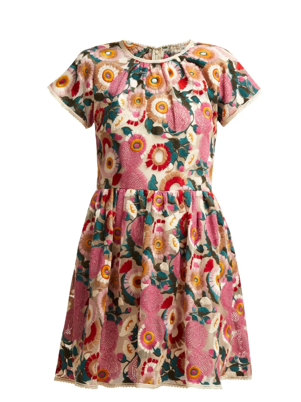 

KENVY Brand Fashion Women Dresses High-end Luxury Spring Elegant Slim Embroidery Short-sleeved Flower Short-sleeved Lace Dress