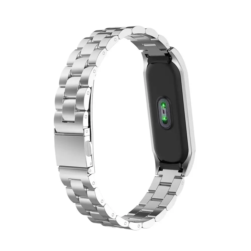 new Stainless steel mi 3 wrist strap for xiaomi mi band 3 4 metal watch band smart bracelet miband 3 belt replacement+Metal Case