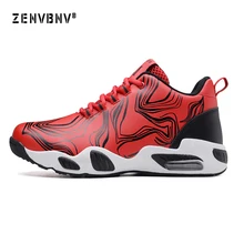 Zenvbnv удобные баскетбольные кроссовки для мужчин с высоким берцем Спортивная Подушка мужские кроссовки кожаные кроссовки Basket Femme Zapatillas