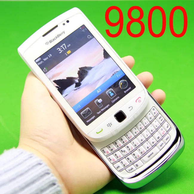 Оригинальный мобильный телефон BlackBerry 9800 смартфон OS разблокированный 3G Wi Fi Bluetooth