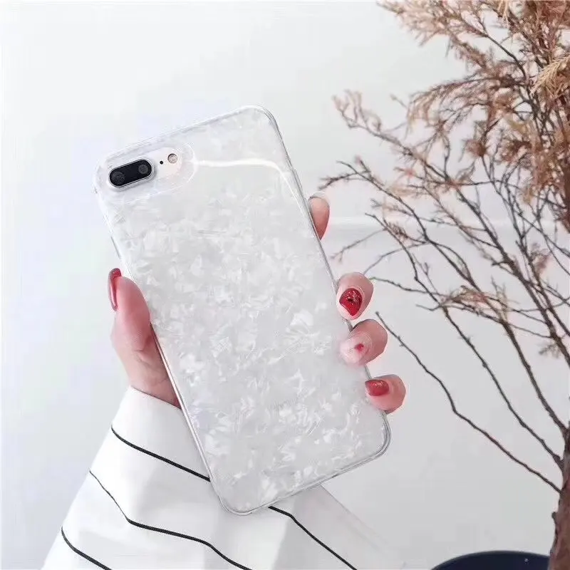 

Fashion Conch Shell For iphone 7 plus Phone Case Luxury Silicone Soft Back Cover Funda For iphone 6 6s 8 plus 7 8 X 10 se Coque