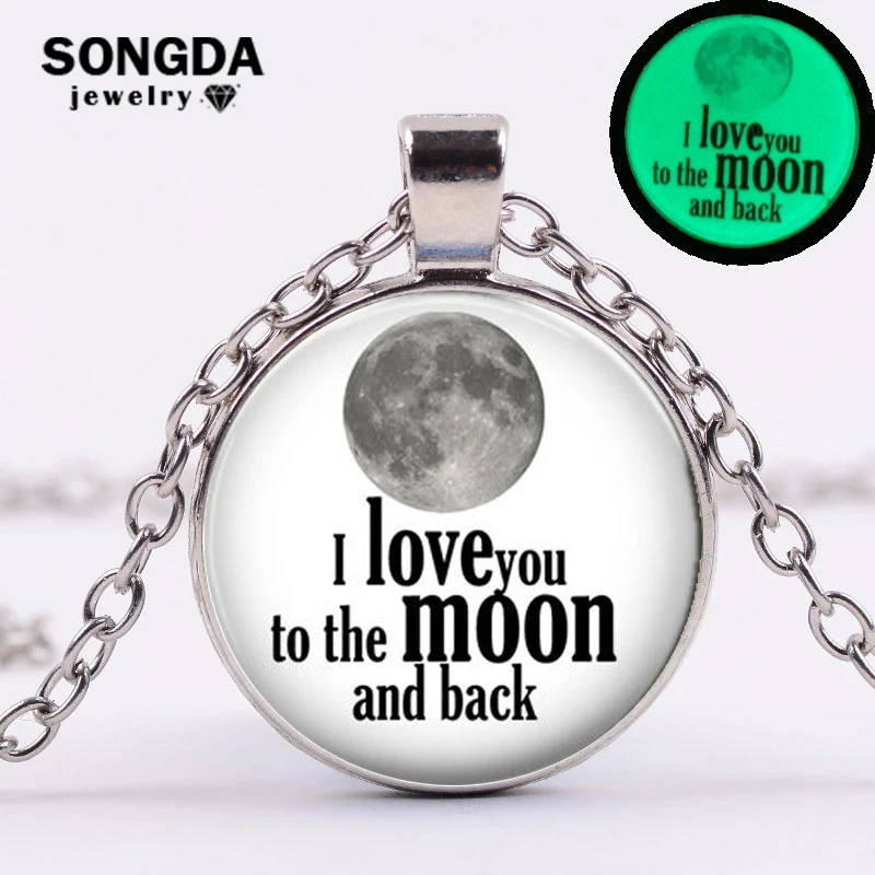 Ожерелье Я люблю тебя до Луны и спины SONGDA ожерелье для пар с светящимся