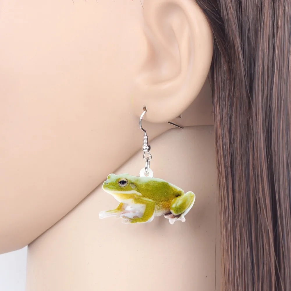 Dangle Earring Frog And Toad Earrings Sterling Silver Frog Shape