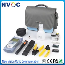 FTTH сборка оптоволоконный набор инструментов с волоконным кливером, оптический измеритель мощности, 10 мВт Визуальный дефектоскоп для FTTH Drop