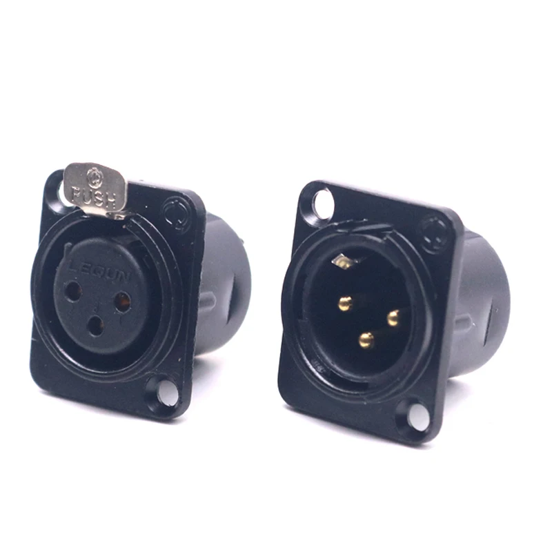 

Hi-End 4pcs Neutrik Gold plated XLR Female Socket Phono Chassis Female HIFi audio AMP