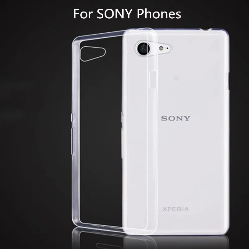 

For Sony Xperia XZ1 Case Silicone For Sony XZ1 Compact Case Transparent Original TPU Cover Etui Clear Soft White Coque Fundas