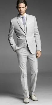 

Custom Made New Style Groom Tuxedos Notch Lapel Men's Suit Groomsman/Bridegroom Wedding/Prom Suits (Jacket+Pants+Vest)