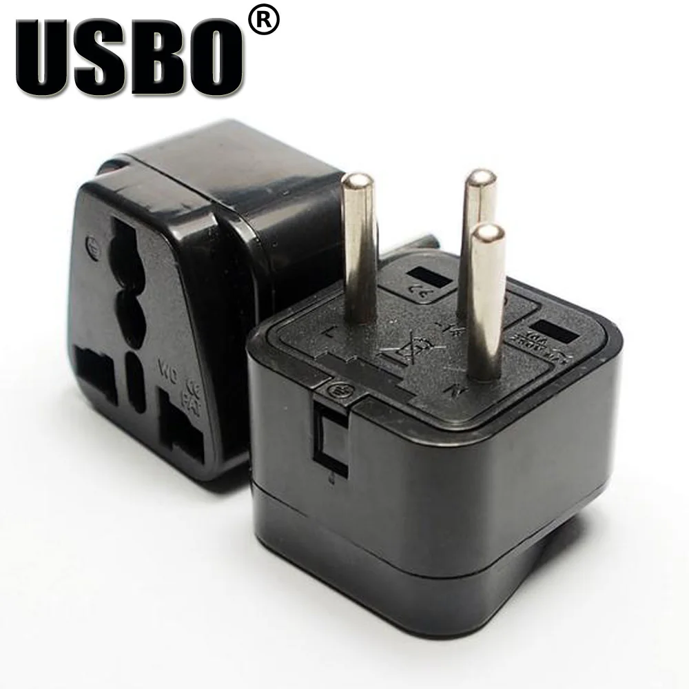 Black white 10A 250V Copper Israel Electrical AC power adaptor plug AU