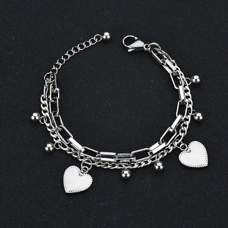 Nextvance звено цепи сердце браслеты и браслеты простой браслет нержавеющая сталь ювелирные изделия для женщин Прямая