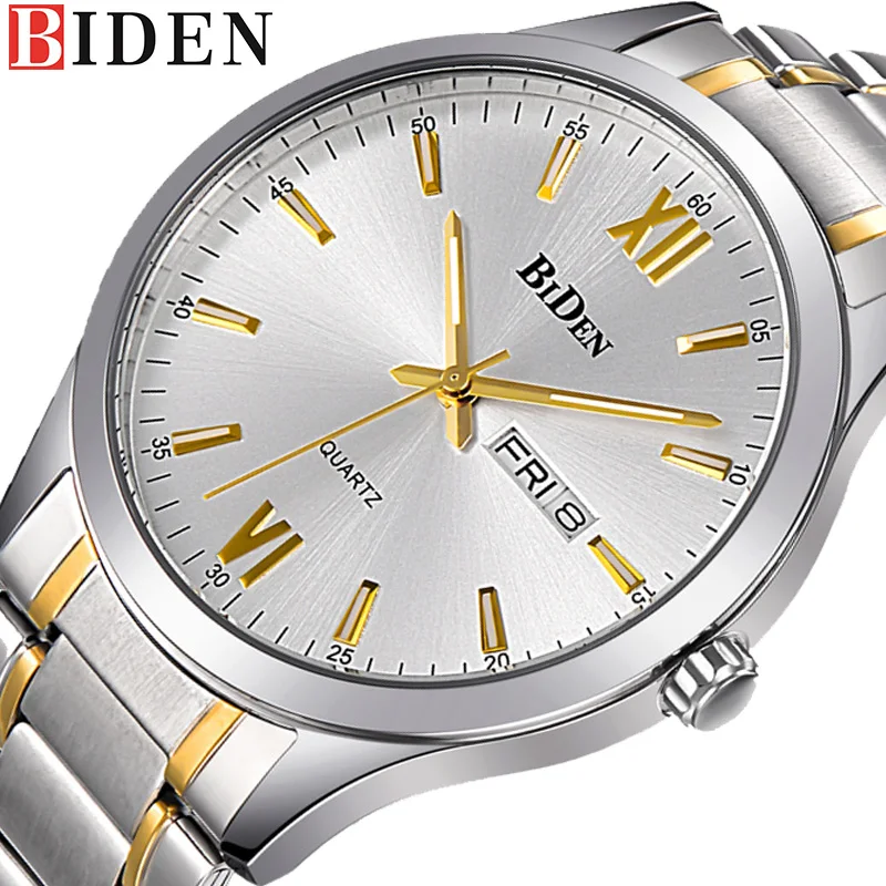 BIDEN Classic Business Casual Watch Men 's Stainless Steel Quartz Watches Man Fashion Wristwatch relogio masculino-0032 BIDEN Classic Business Casual Watch Men 's Stainless Steel Quartz Watches Man Fashion Wristwatch relogio masculino-0032