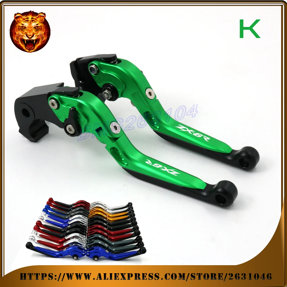 Adjustable Folding Extendable Brake Clutch Lever For kawasaki ZX6R 636