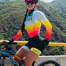 Pro Team триатлон костюм женский Велоспорт с длинным рукавом Джерси Skinsuit комбинезон Майо Велоспорт Ropa ciclismo набор гель
