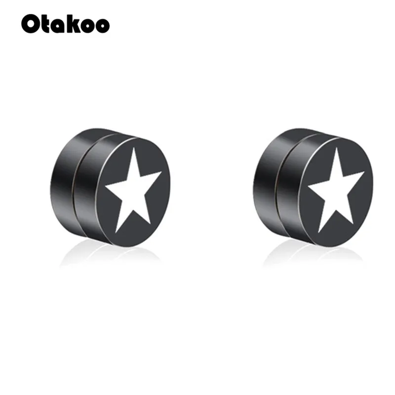 Otakoo магические сильные магнитные серьги для мужчин, Модные без отверстия, серьги-гвоздики для бойфренда, ювелирные изделия, безболезненные аксессуары в стиле панк