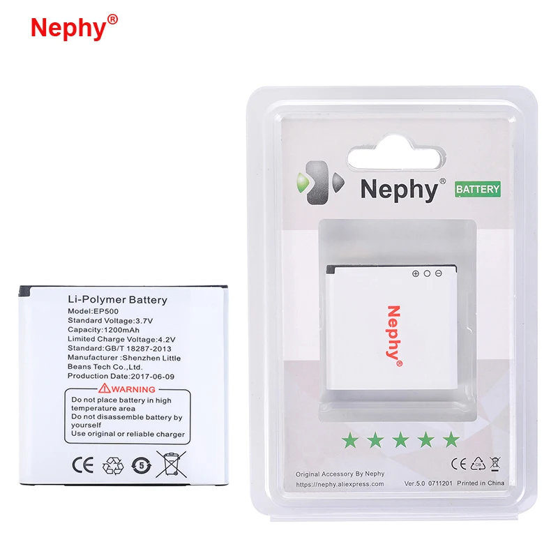 

New Original Nephy EP500 Battery For Sony Ericsson Xperia ST17I ST15I SK17I WT18I X8 U5I E15i wt18i wt19i U8 Mobile Phone